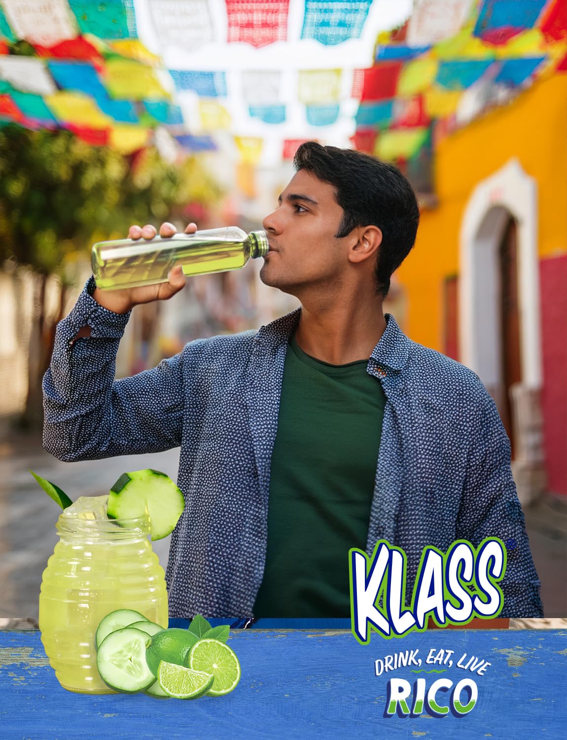 Klass Aguas Frescas travel-friendly packaging supports hydration on the go.