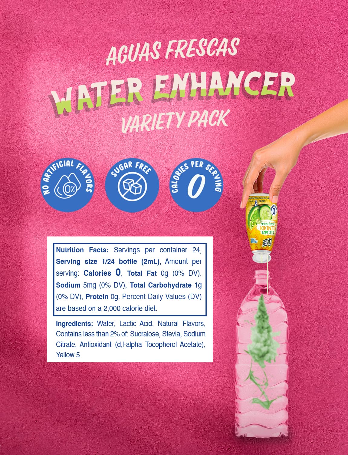 Klass Aguas Frescas four-pack arrangement highlighting travel-ready packaging.
