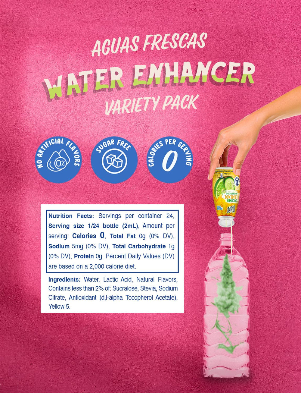 Klass Aguas Frescas four-pack arrangement highlighting travel-ready packaging.