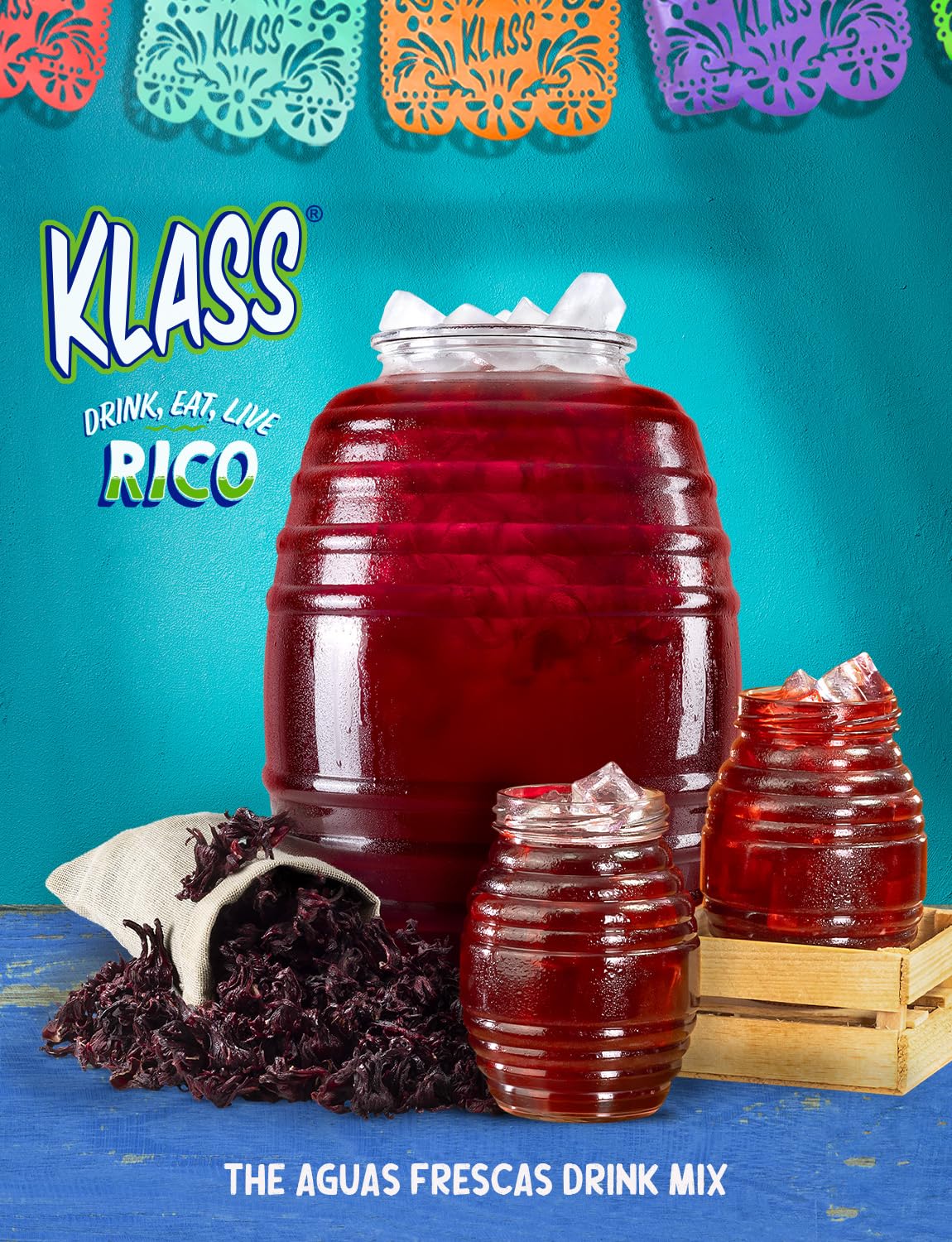 Klass Aguas Frescas Vitamin C label signals a hydration-friendly option.