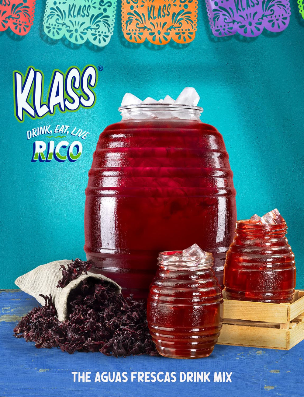 Klass Aguas Frescas Vitamin C label signals a hydration-friendly option.