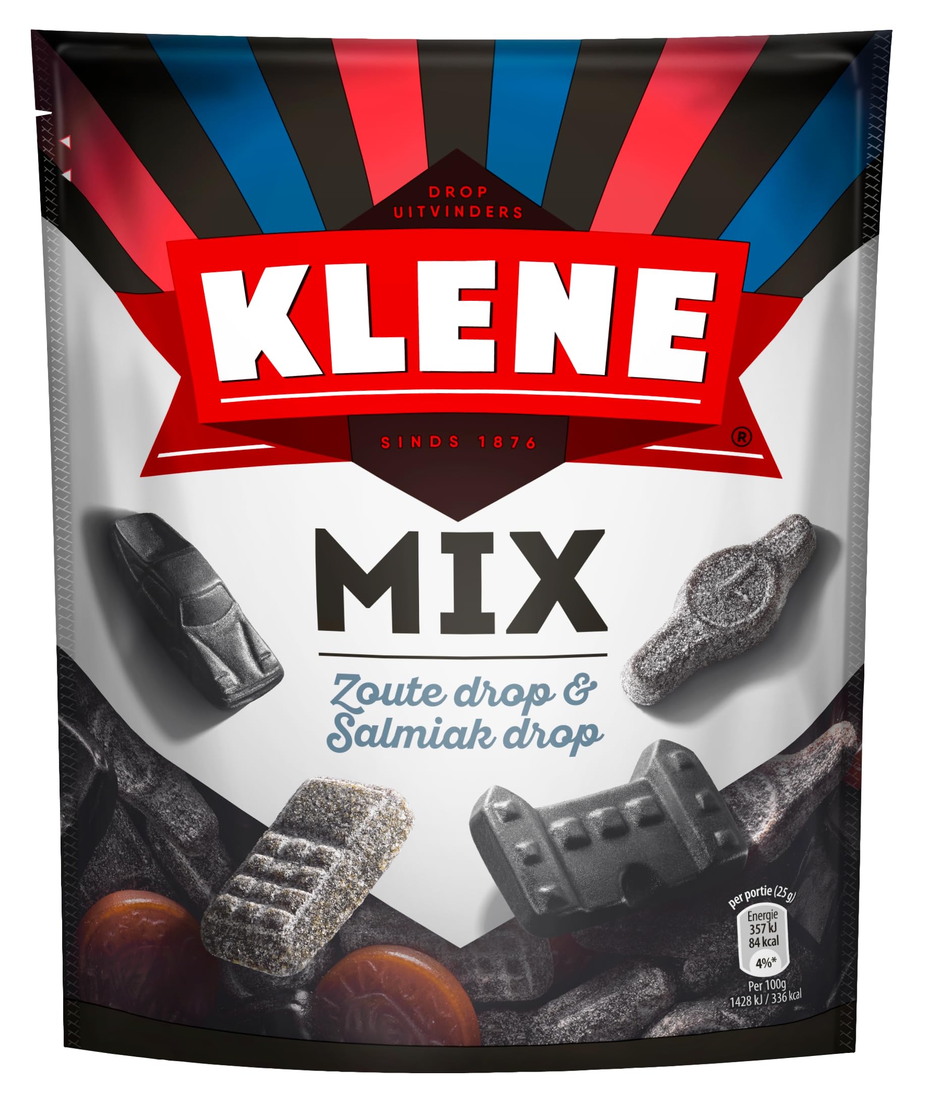 KLENE Zoute & Salmiak mix jar front – ideal for sharing salty licorice moments
