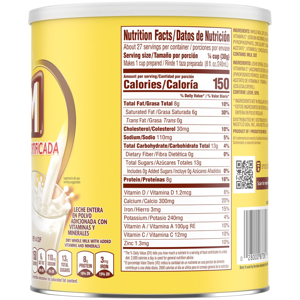 KLIM powdered milk dissolving and stirring to a creamy drink in minutes.