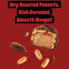 Assorted Babie Ruth minis with caramel, peanuts, and Nest chocolate for on-the-go snacking.