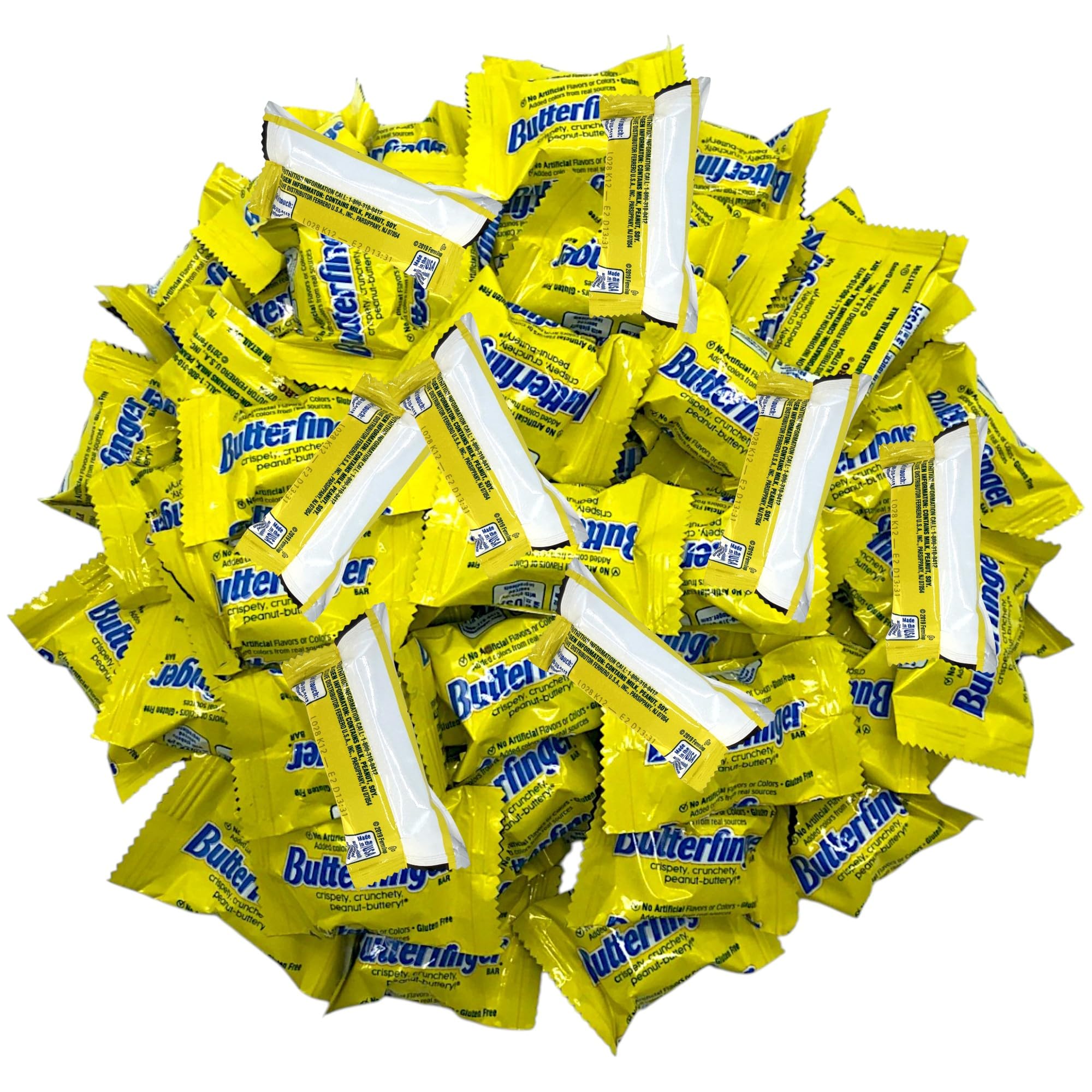 KLUB BULK Butter Finger Mini bars offer grab-and-go snacking with crunchy peanut butter.