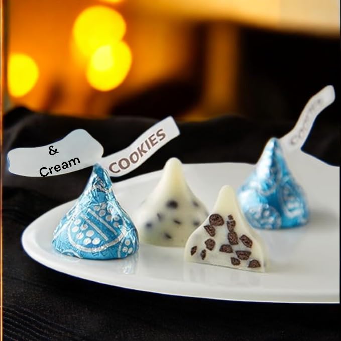 KLUB BULK Cookies & Cream Kiss blue-foil-wrapped bites at holiday parties delight guests.