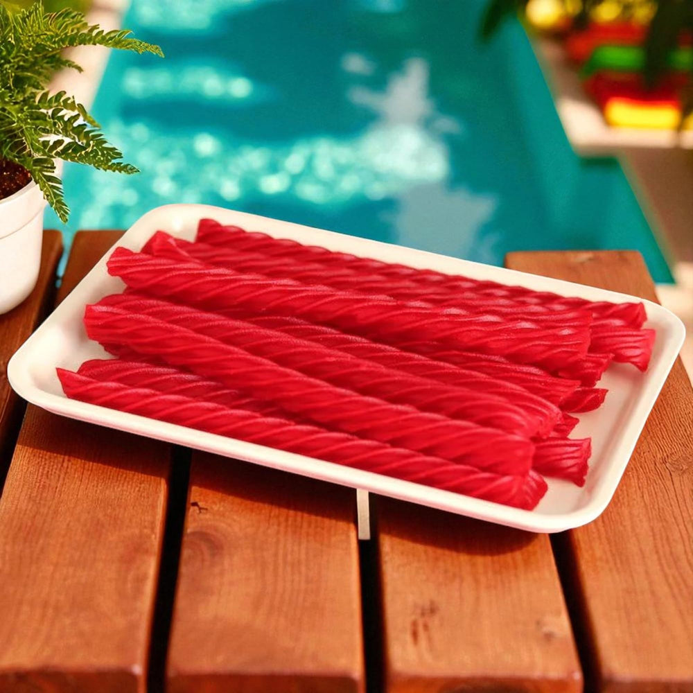 Giftable KLUB BULK strawberry licorice twists presented as a thoughtful gift