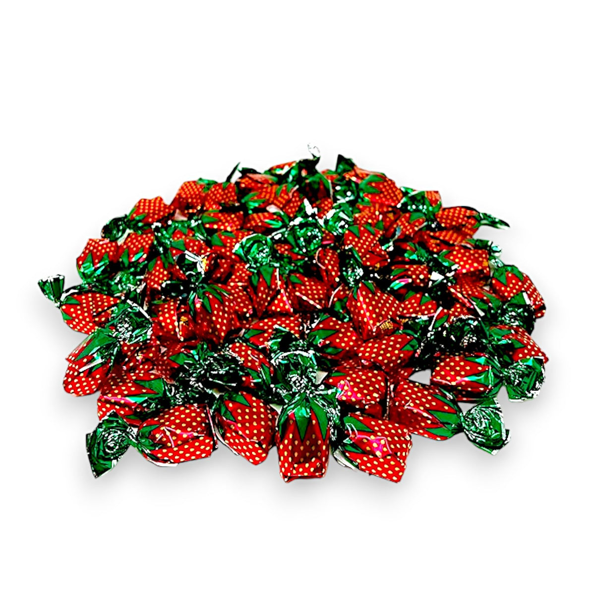 KLUB BULK gourmet strawberry hard candy with soft center, ideal for sharing.