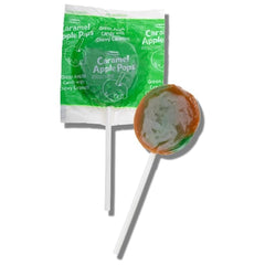 KLUB BULK green-apple-caramel-lollipops, gluten-free option for gatherings.