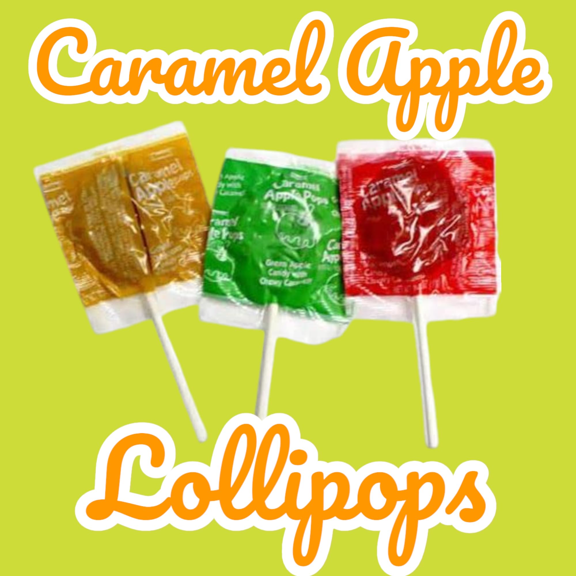 KLUB BULK caramel apple lollipops ideal Halloween treats with vibrant colors