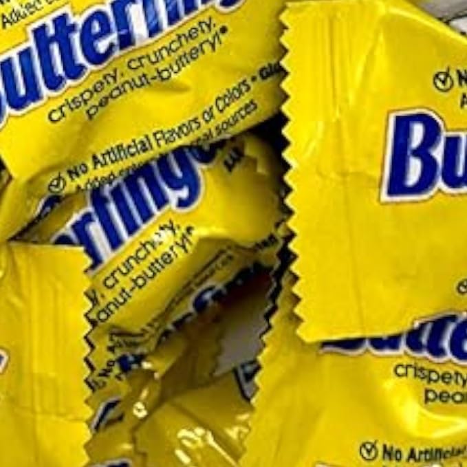 KLUB BULK Butter Finger Minis, individually wrapped, ideal for parties and sharing.