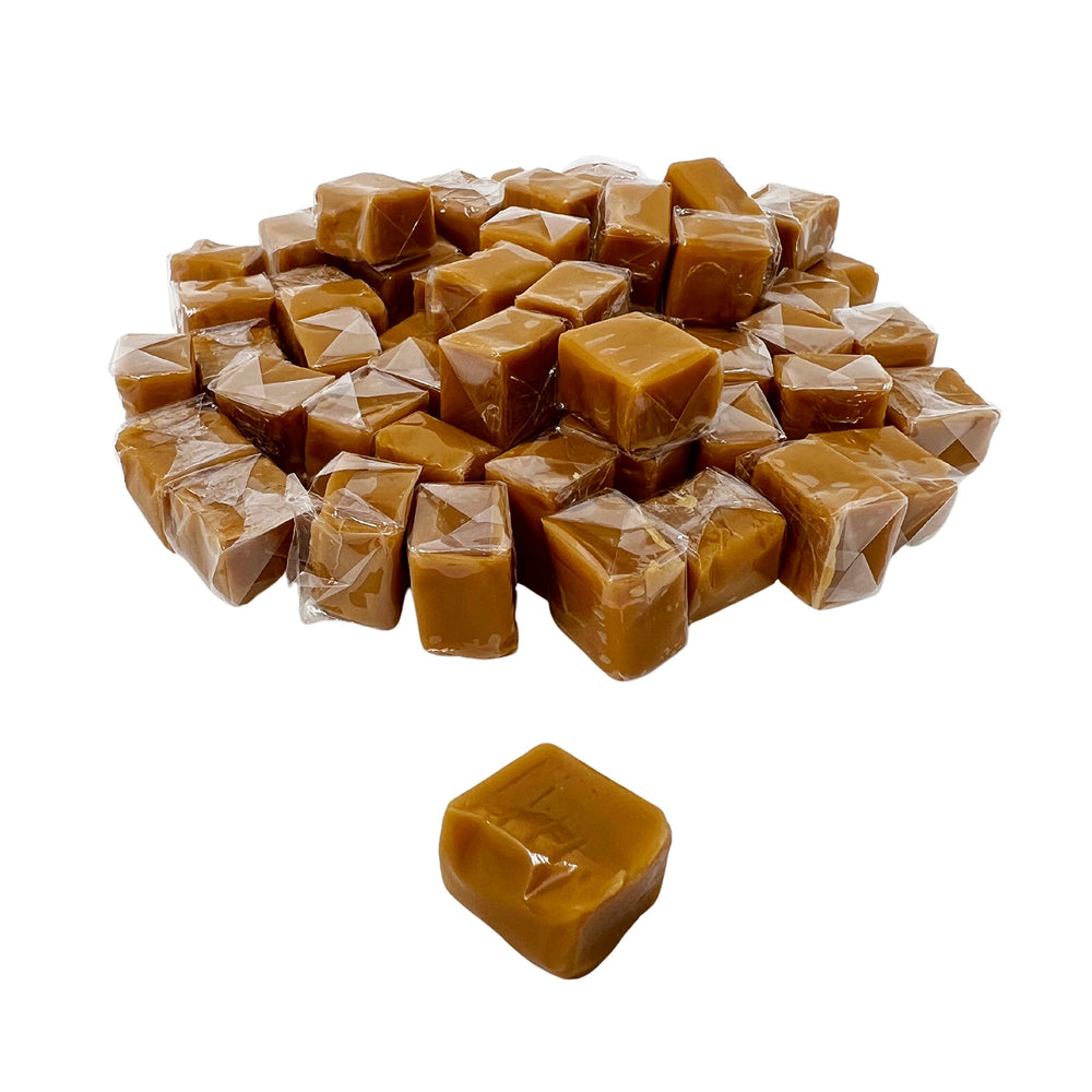 KLUB BULK Individually wrapped caramels maintain freshness and hygiene for snacks.