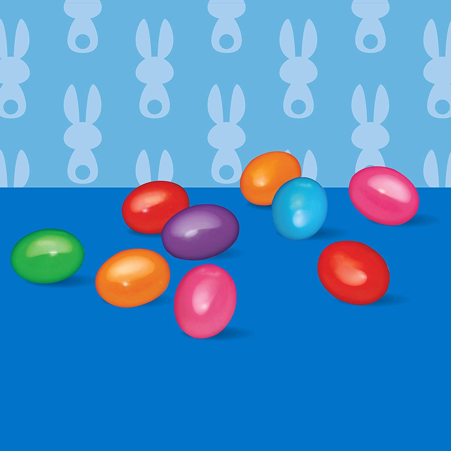 Close-up view of jelly beans texture showing vivid colors and chewy bite.