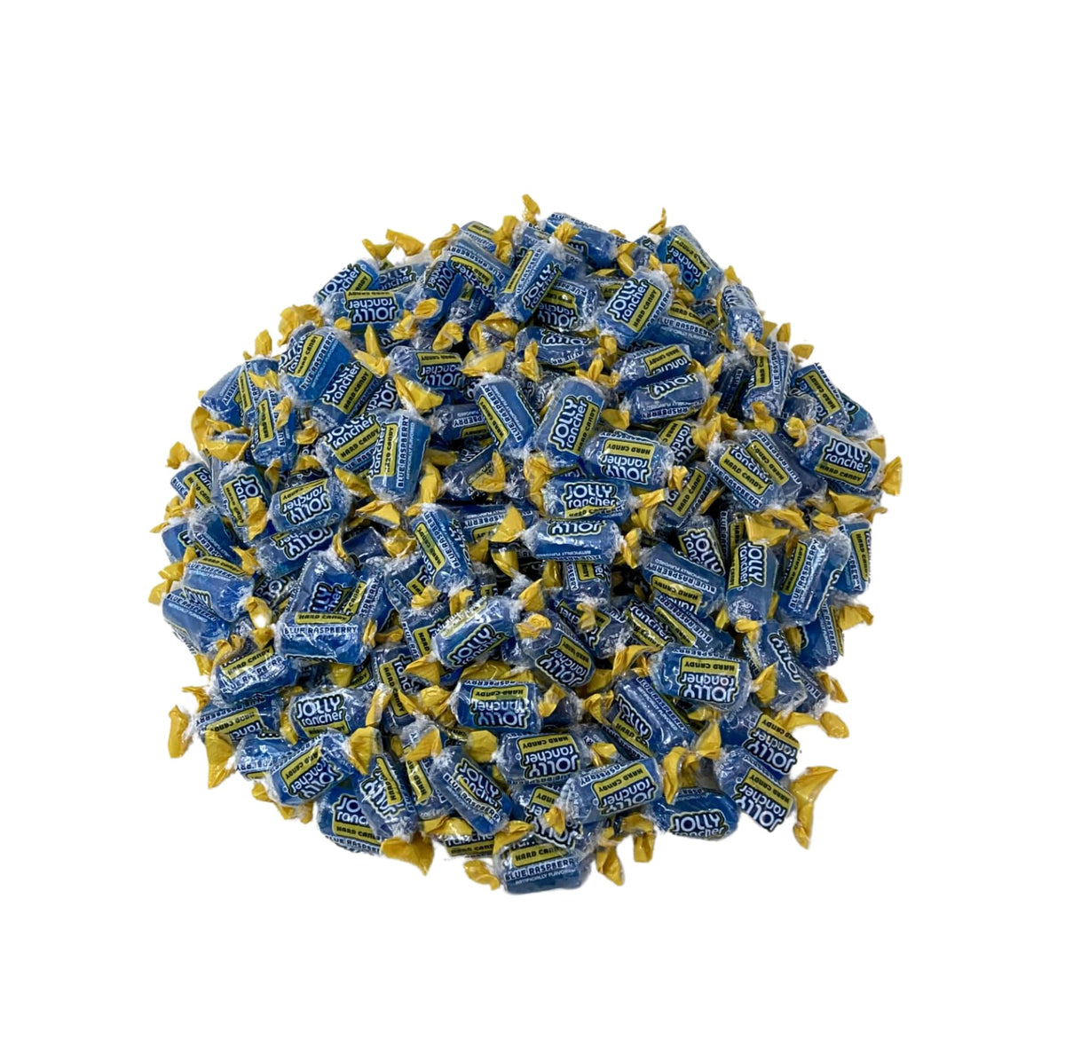 KLUB BULK Jolly Ranchers Blue Raspberry bag with individually wrapped candies for sharing.