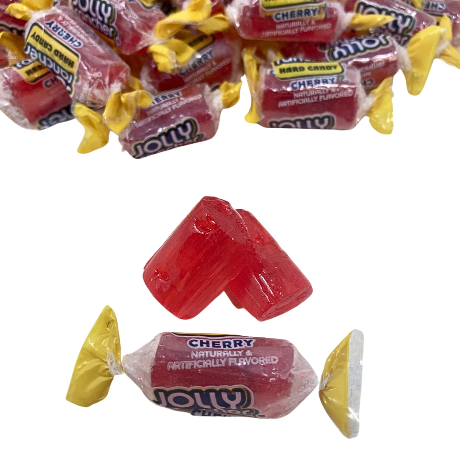 Close-up of KLUB BULK packaging showing Cherry Jolly Ranchers for freshness.