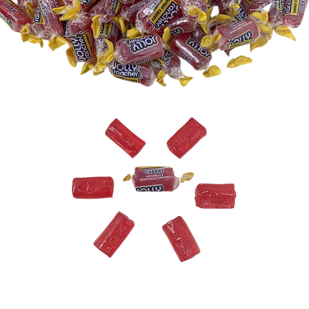 Serving bowl with Cherry Jolly Ranchers for gatherings.