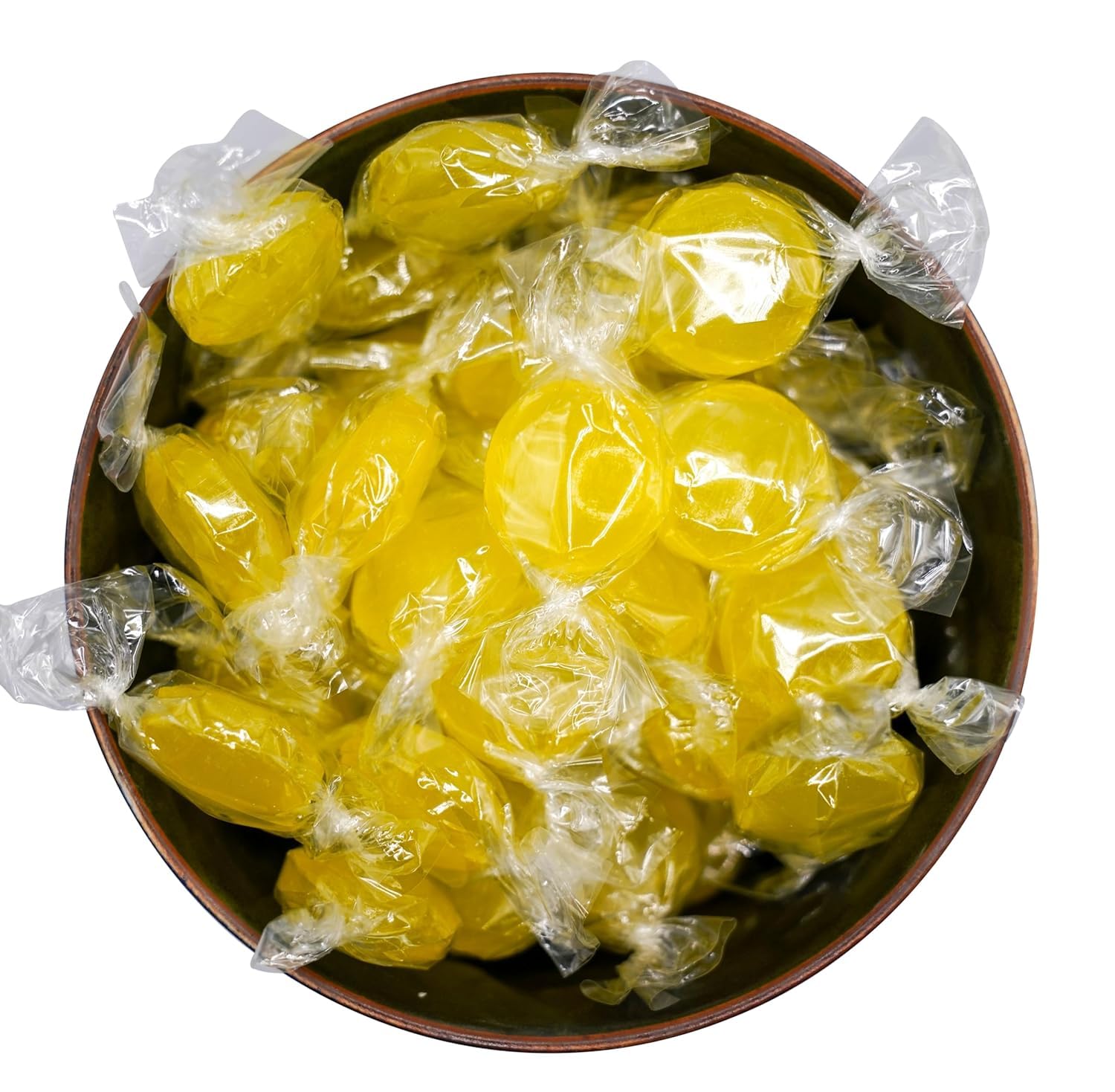 KLUB BULK Lemon Drops display in grocery pack, convenient bulk option.