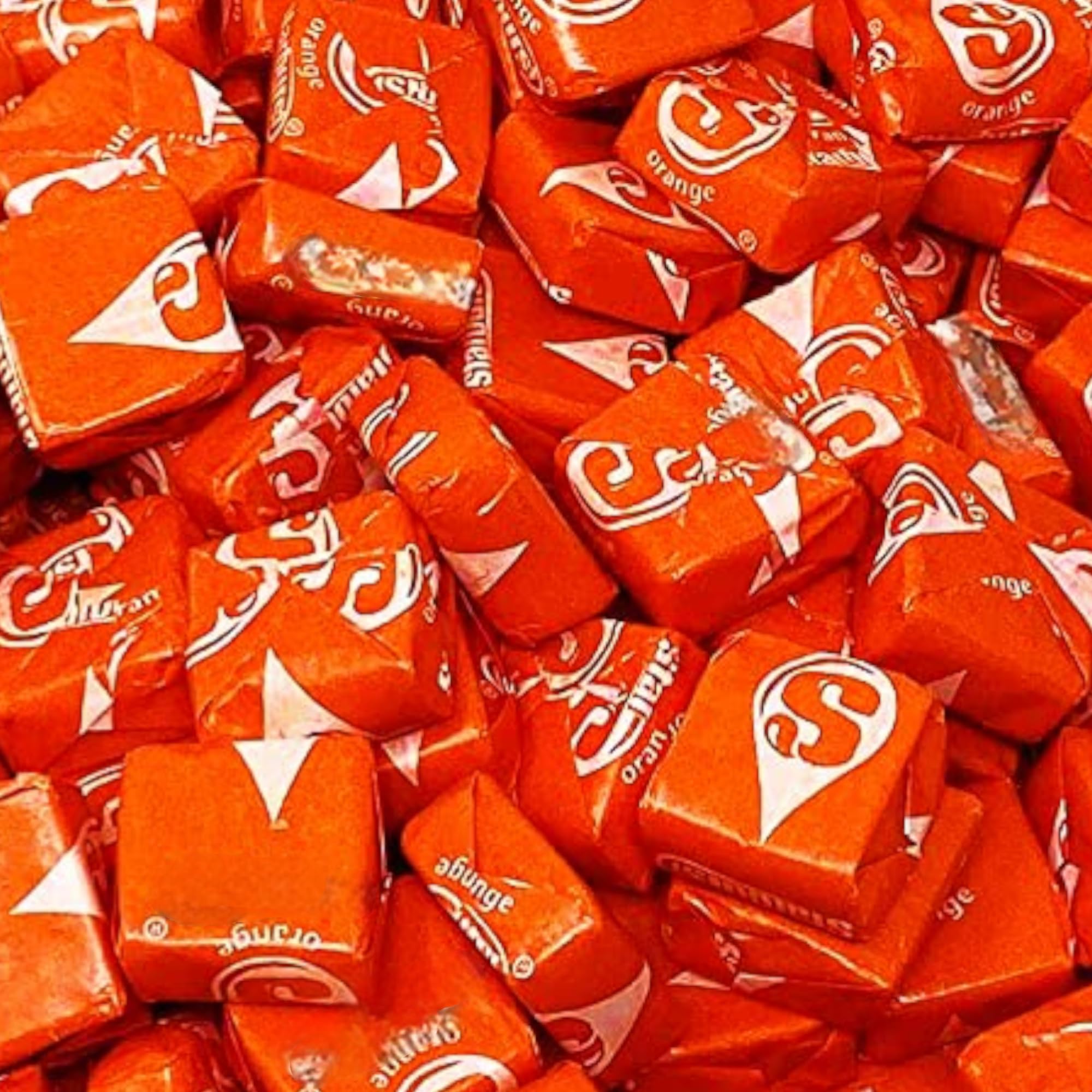 KLUB BULK orange str burst individually wrapped pieces enable convenient, hygienic snacking.