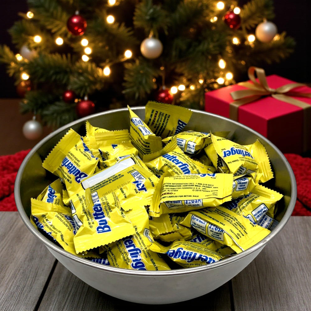 KLUB BULK Butter Finger Mini bars, seasonal candy for Halloween and Christmas gatherings.