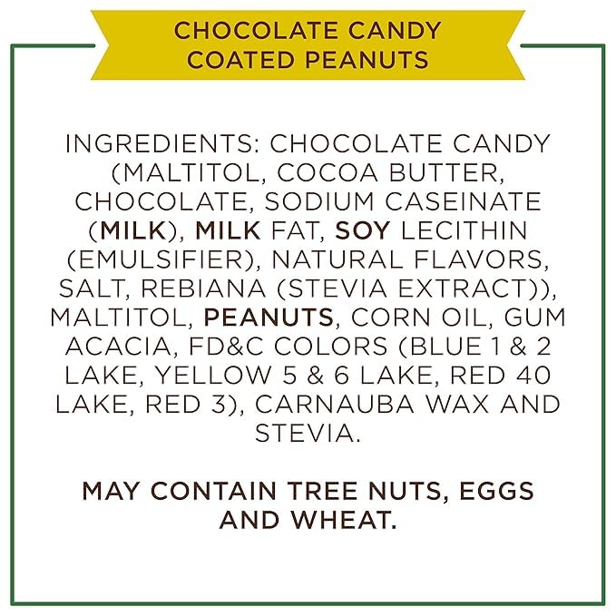 KLUB BULK Stevia-sweetened chocolate-coated peanuts, sugar-free option for gatherings