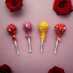 KLUB BULK Str Burst Lollipops lemon flavor featuring a bright fruit chew inside.