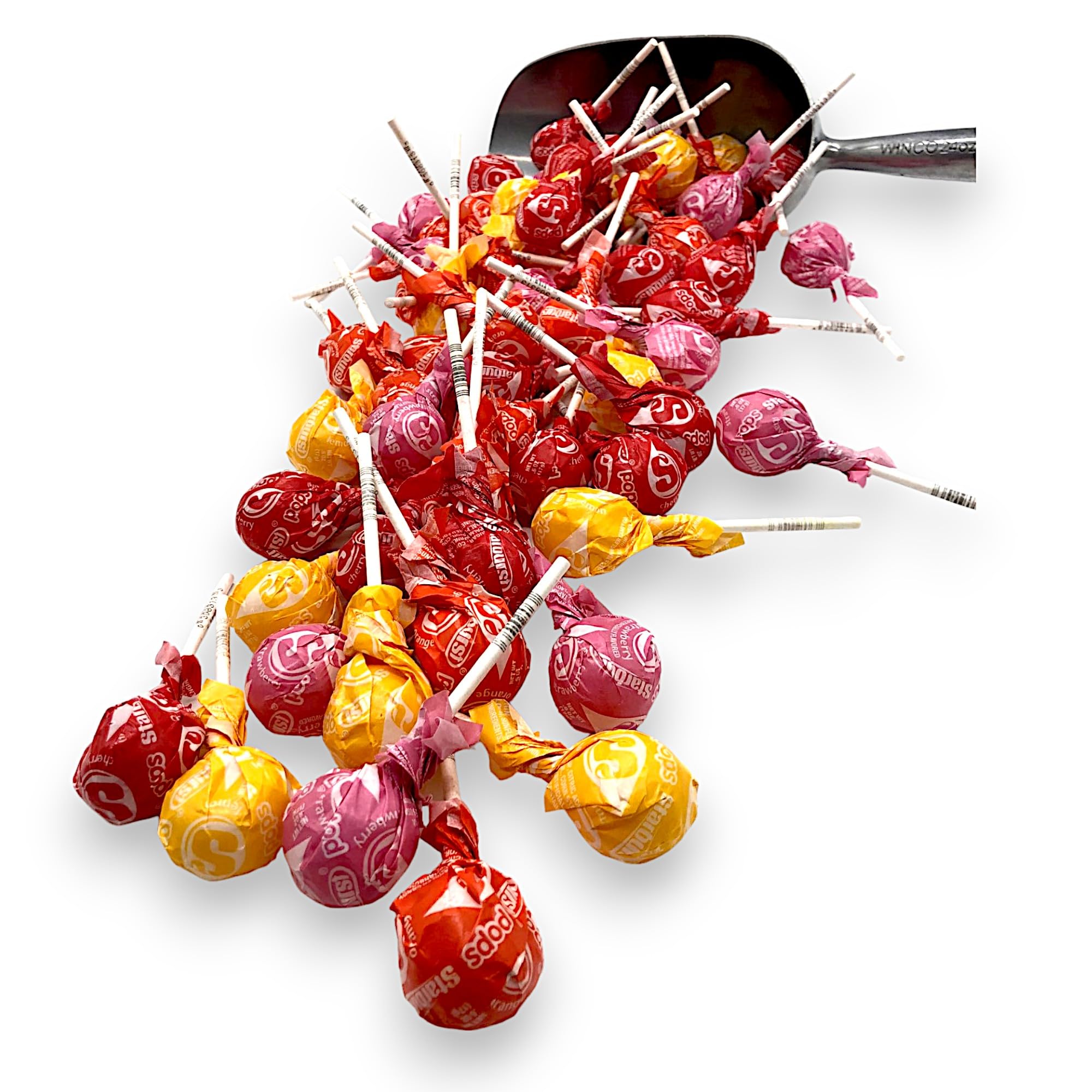 KLUB BULK Str Burst Lollipops, individually wrapped for freshness and easy sharing.