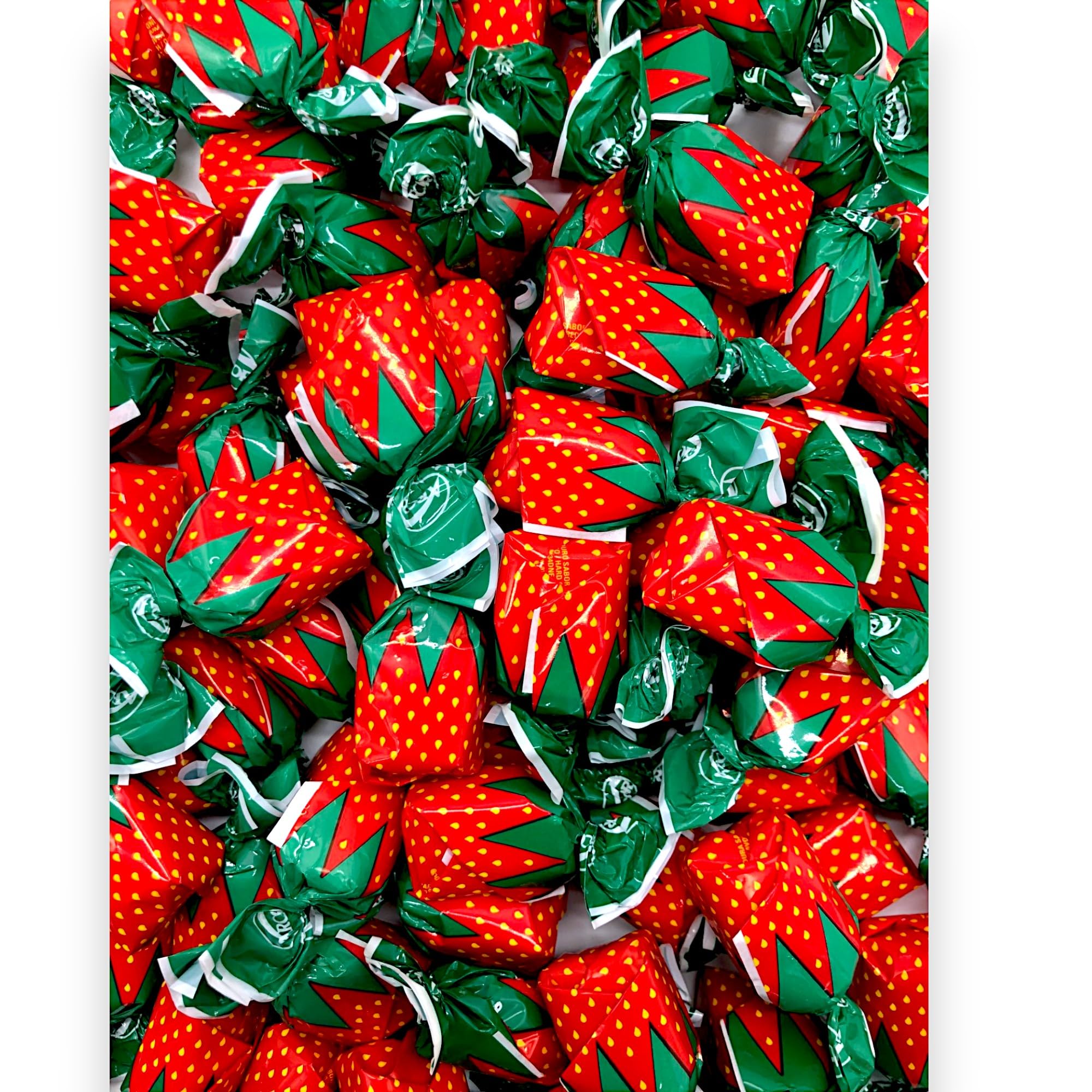 KLUB BULK strawberry bon bons with soft center offer a delightful texture.