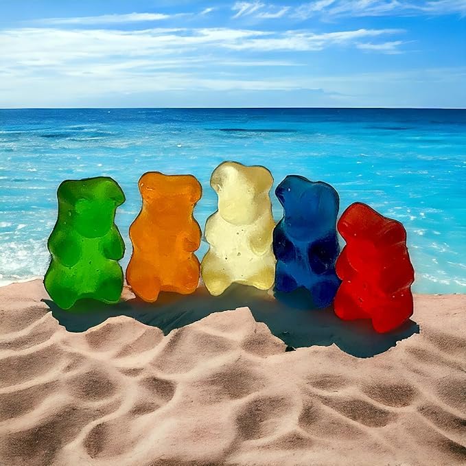 KLUB BULK sugar-free gummy bears family-friendly snack in pantry.