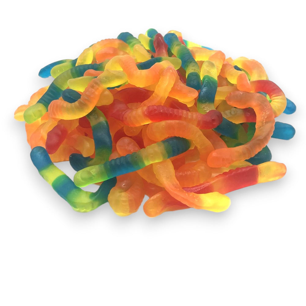 KLUB BULK Sugar-Free Gummi Worms gluten-free label emphasizes safe indulgence