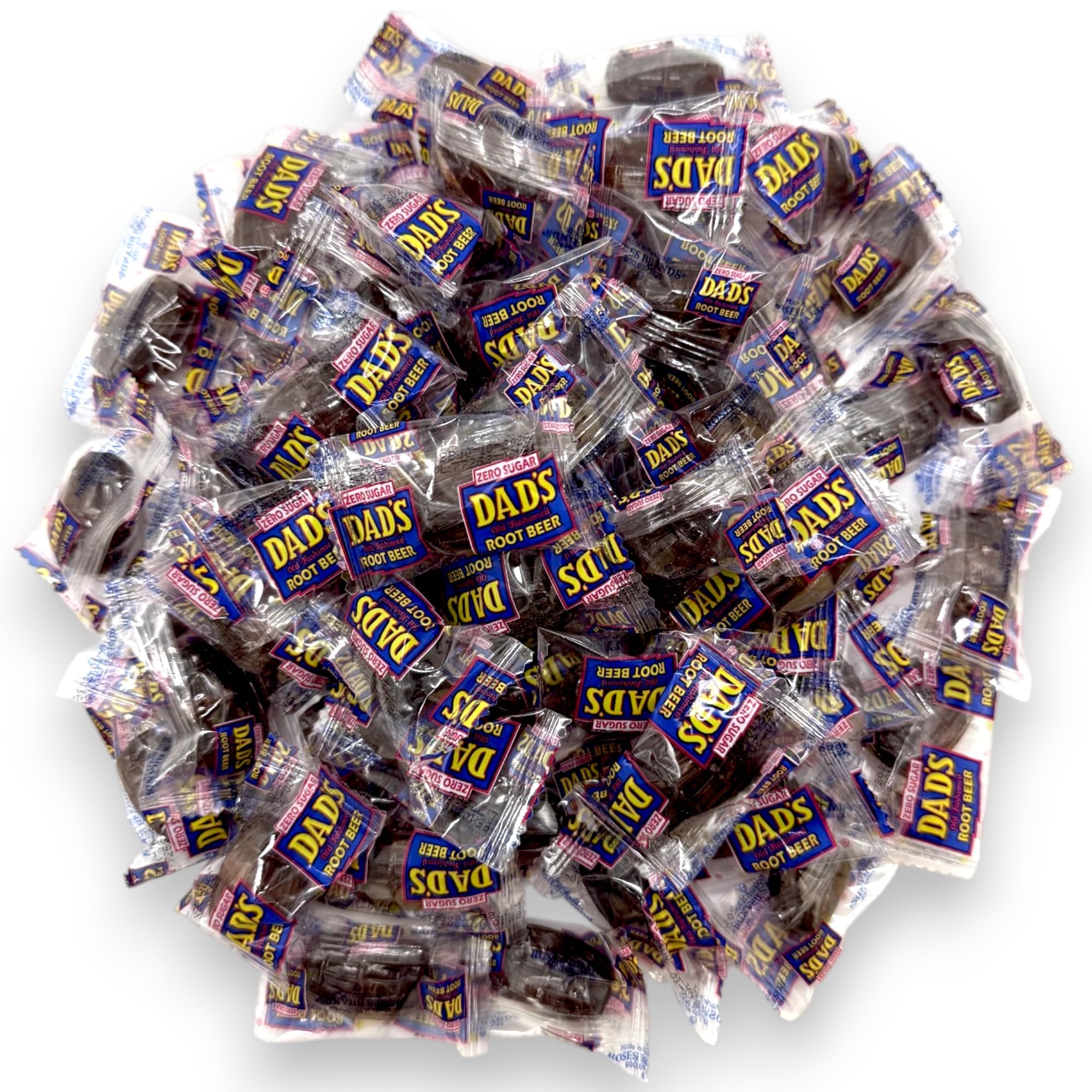 KLUB BULK sugar-free root beer barrels in a bulk bag for sharing at parties