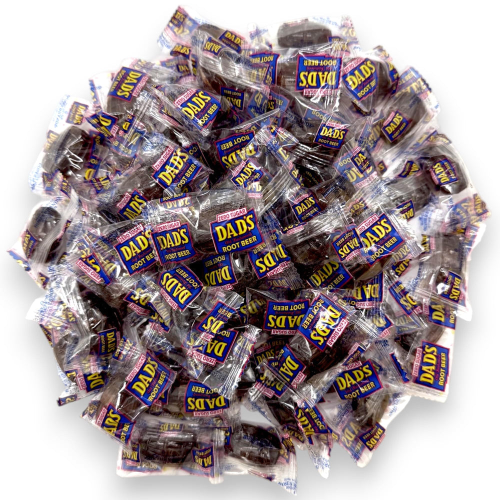 KLUB BULK sugar-free root beer barrels in a bulk bag for sharing at parties