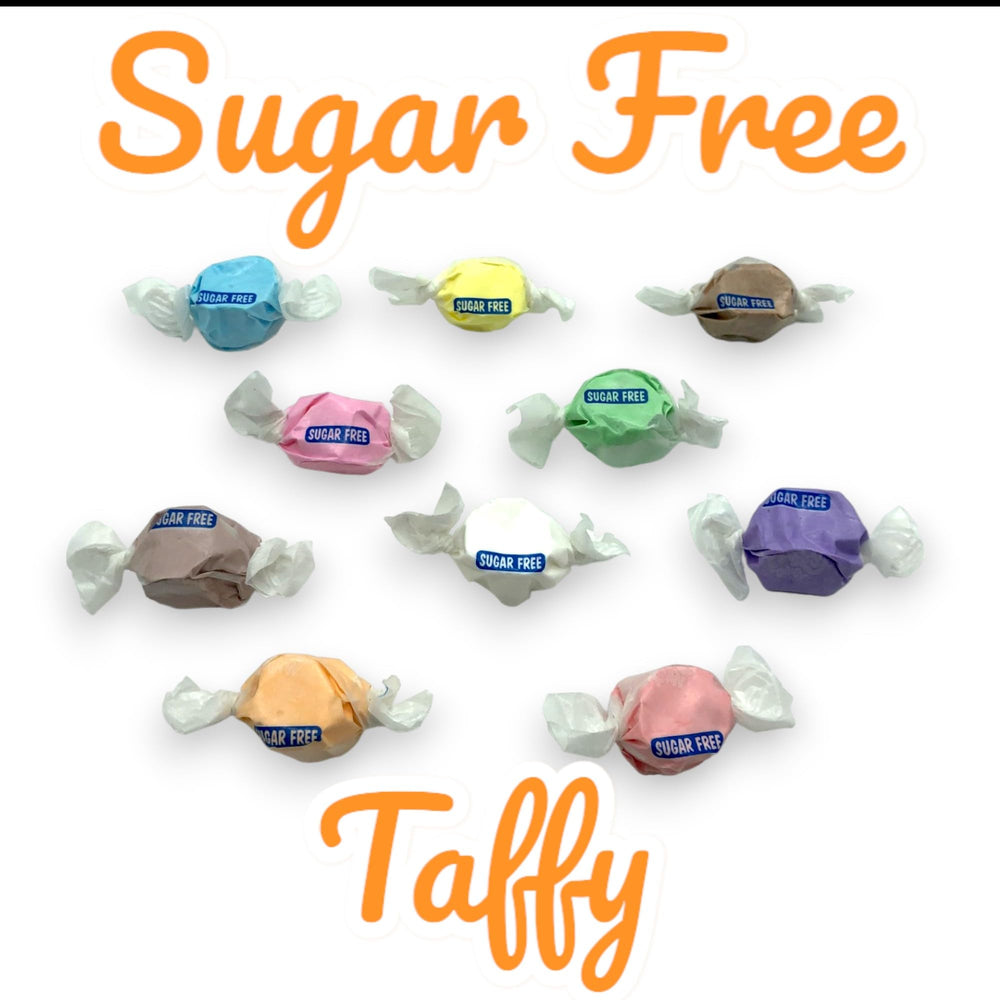 KLUB BULK sugar free salt water taffy blue raspberry flavor — vibrant taste, sugar-free.