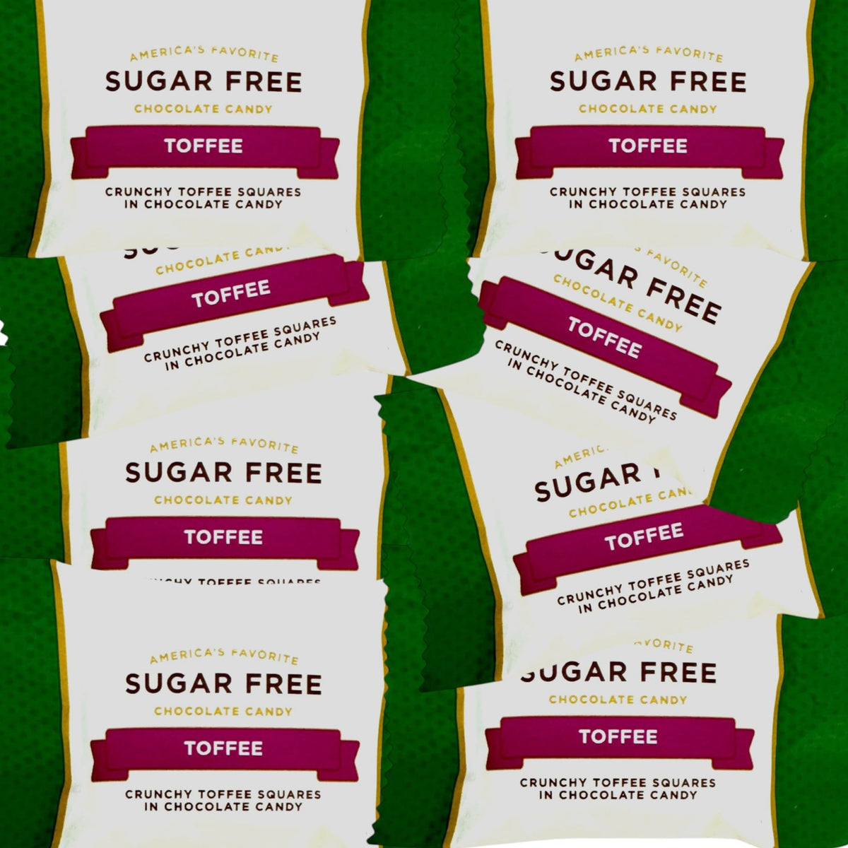 KLUB BULK sugar-free chocolate toffee delight 1lb packshot featuring glossy toffee and smooth chocolate coating