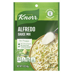 Knorr Alfredo Sauce Mix box front for quick weeknight meals.