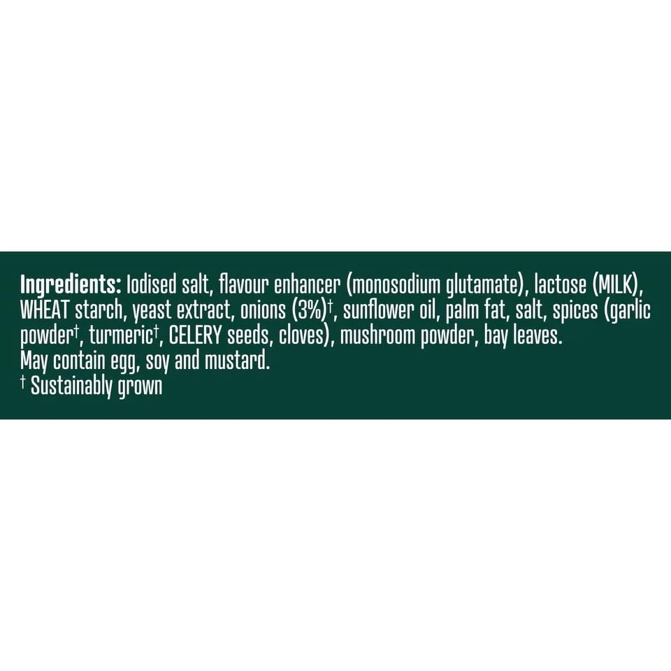knorr aromat all purpose savoury seasoning label close-up showing ingredients and usage