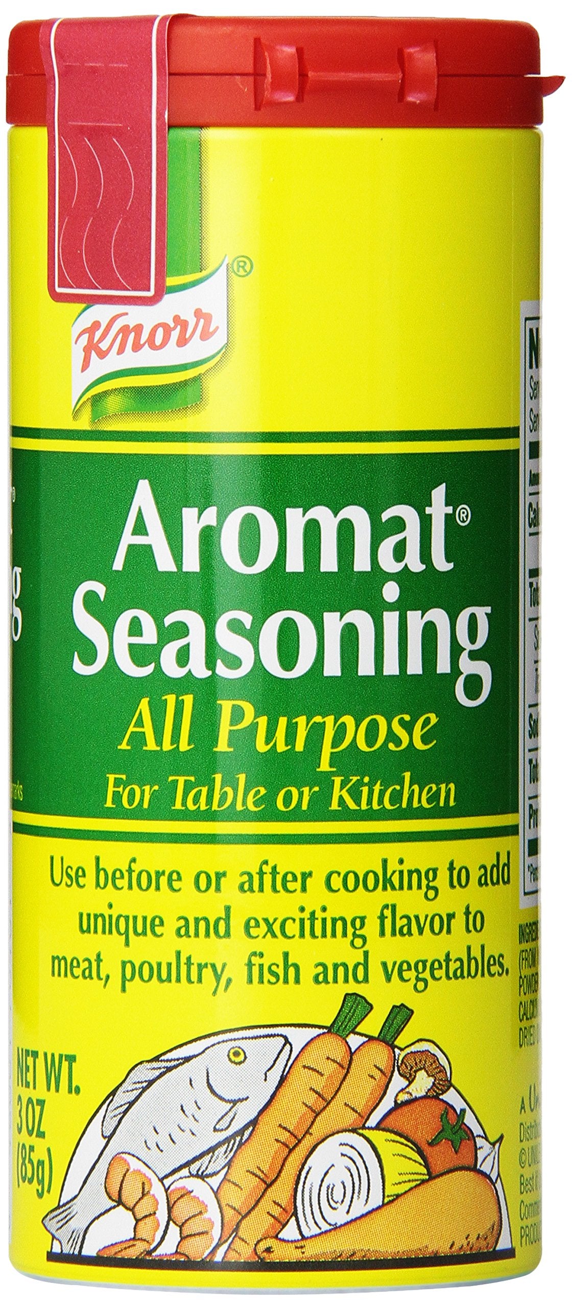 Knorr Aromat Seasoning bottle pour boosts flavor for soups and roasts.
