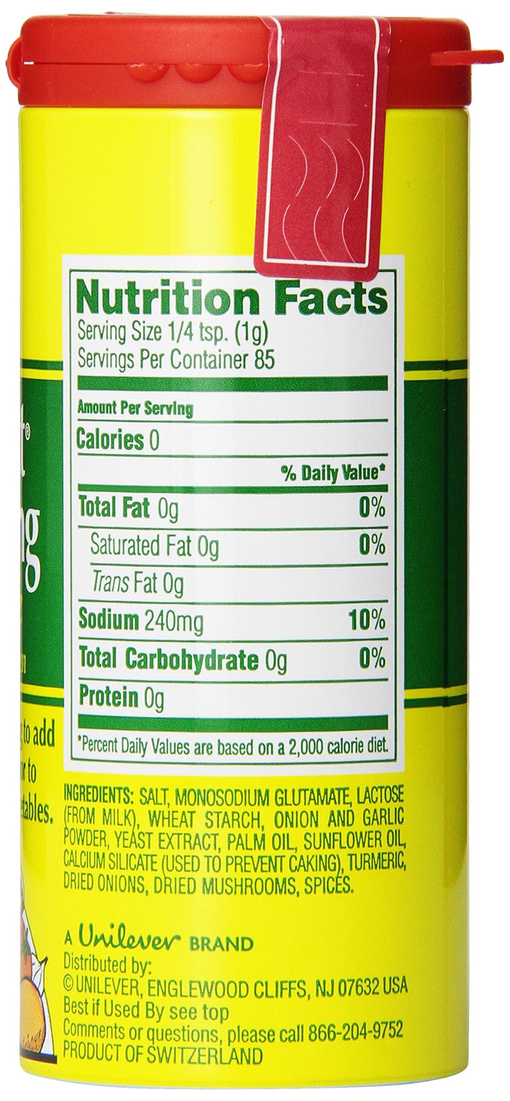 Close-up of Knorr Aromat Seasoning jar showing rich blended ingredients.