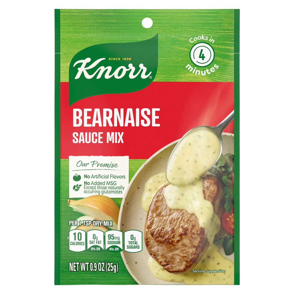 Knorr Bearnaise mix package on counter for quick weeknight meals.