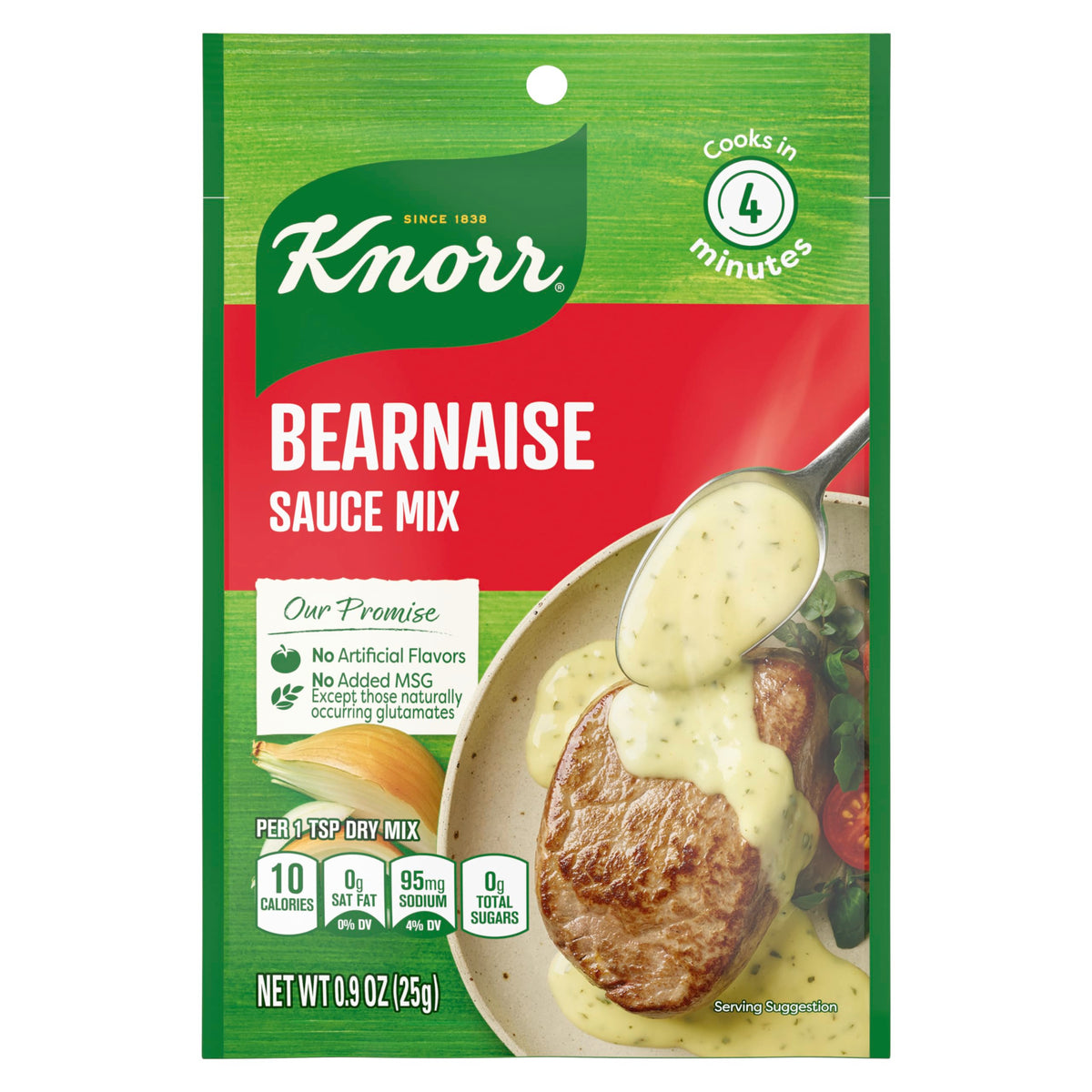 Knorr Bearnaise mix package on counter for quick weeknight meals.