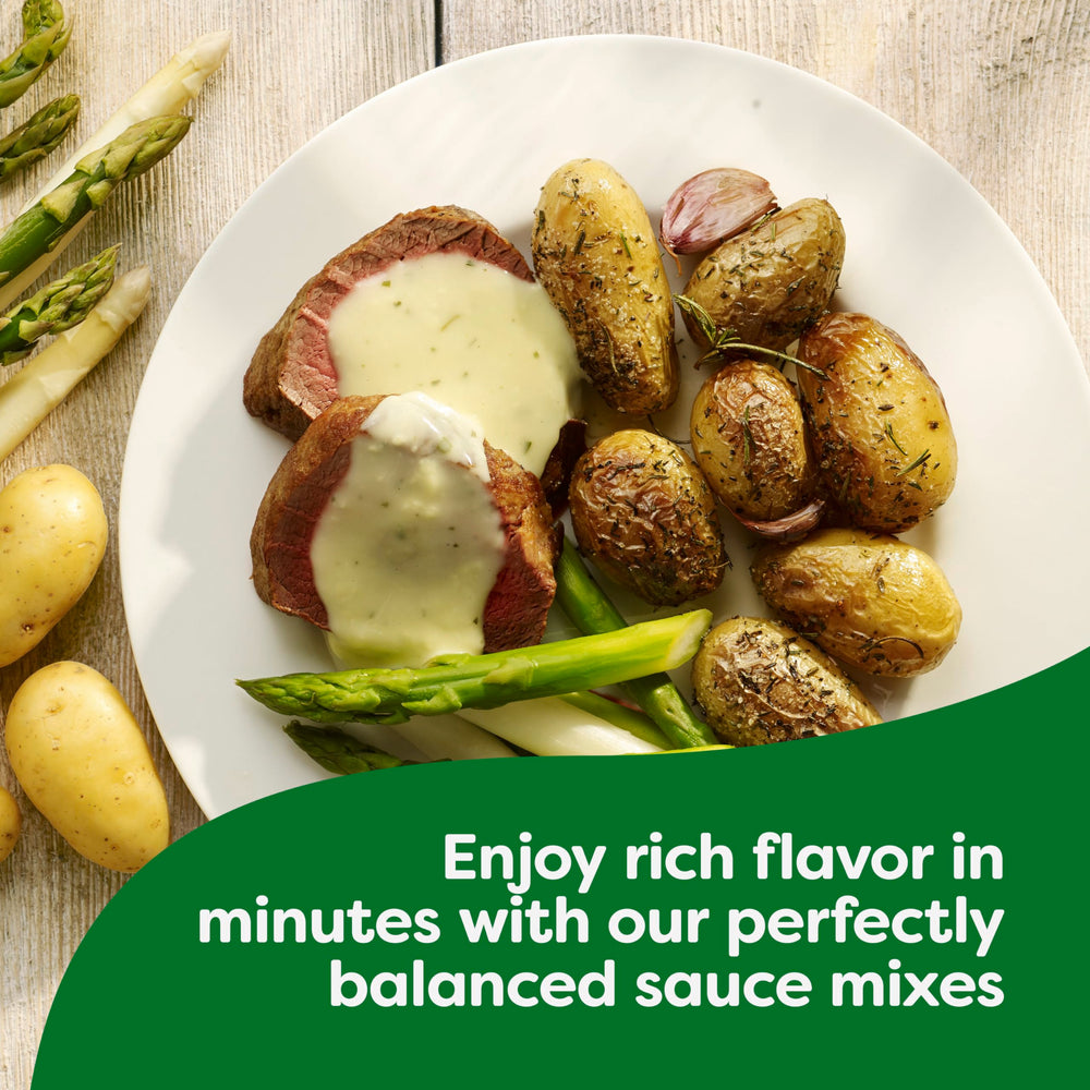 Knorr Bearnaise sauce with potato salad for extra creaminess.