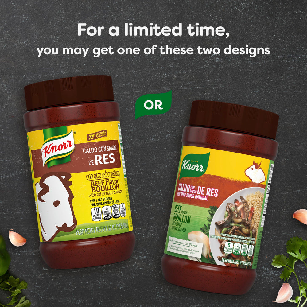 Knorr beef bouillon measuring-spoon ready to season soups and stews.