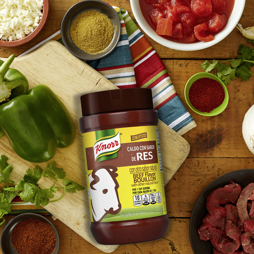 Knorr Bouillon label emphasizes natural flavors and no artificial additives.