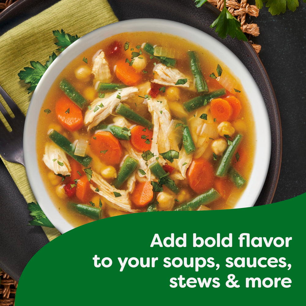 Knorr Bouillon Cubes in a soup bowl illustrates rich flavor in a dish.
