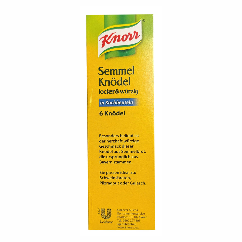 Knorr bread dumplings rinsed under cold water after boil