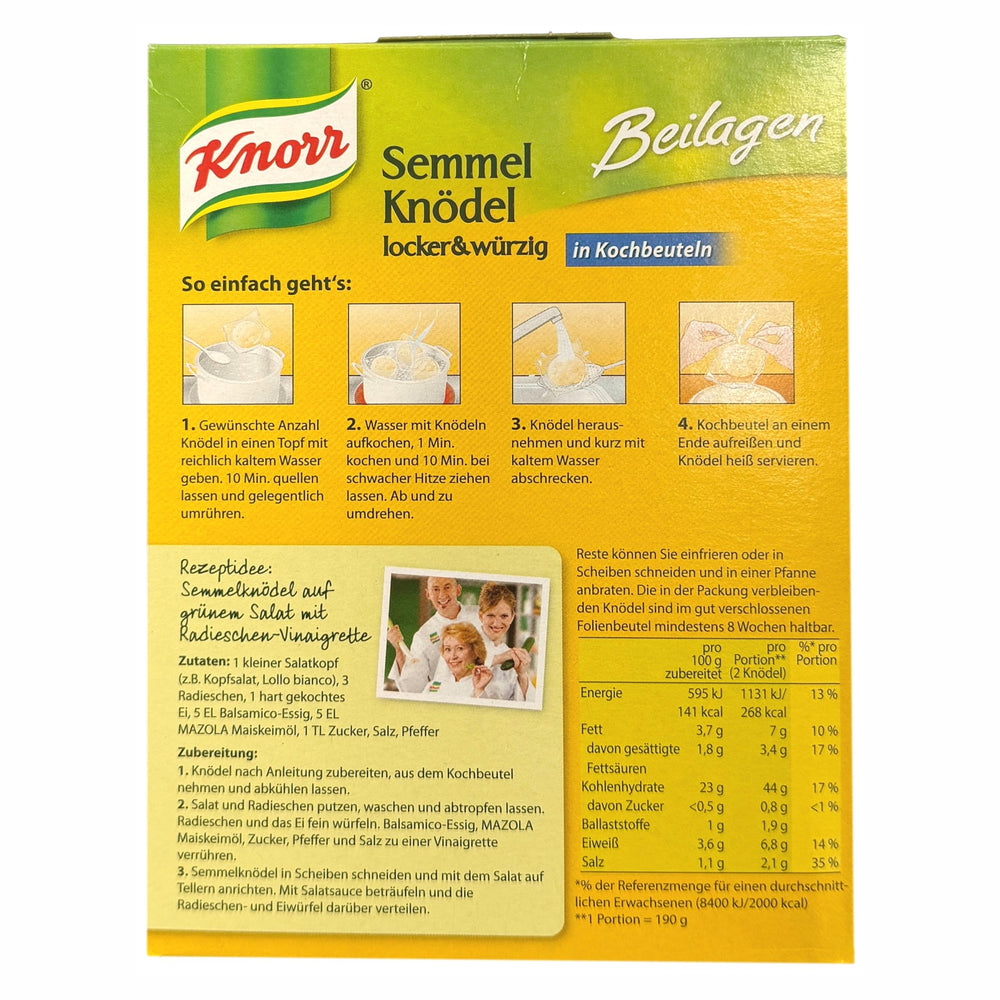 Knorr bread dumplings simmering to fluffy tender texture