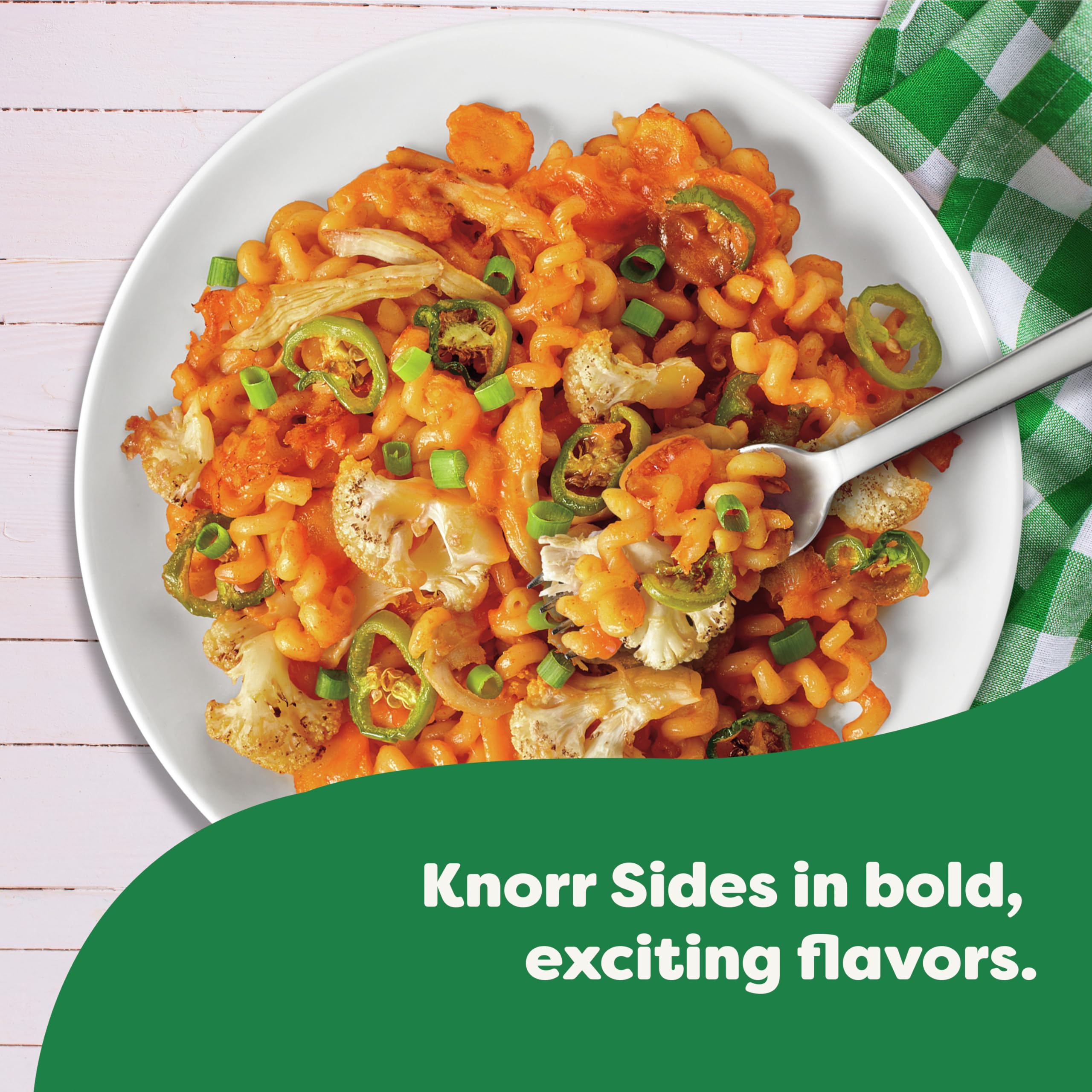 Knorr Buffalo Chicken Flavored Side Meal pouch close-up showing texture