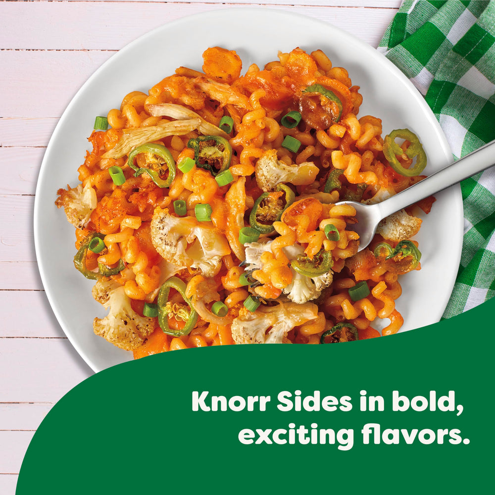 Knorr Buffalo Chicken Flavored Side Meal pouch close-up showing texture