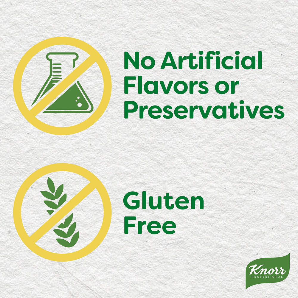 Knorr Chicken Base no artificial flavors label highlighting clean ingredients