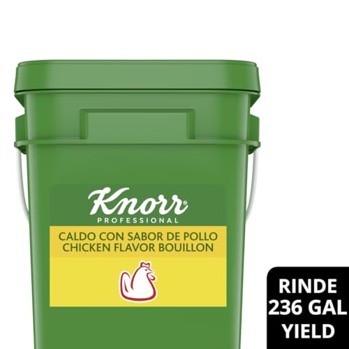 Knorr Chicken Bouillon granulated base – pouring into hot water yields rich broth.