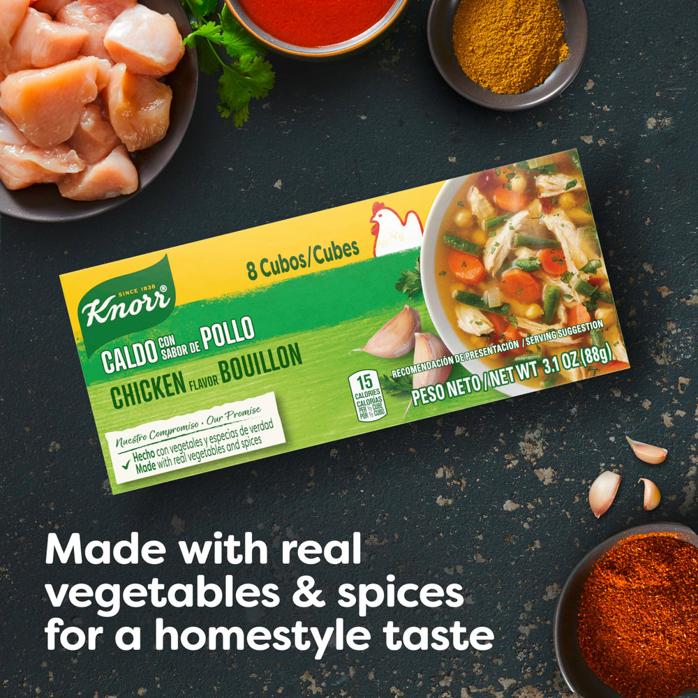 Knorr packaging box image emphasizes convenient pantry staple for families.
